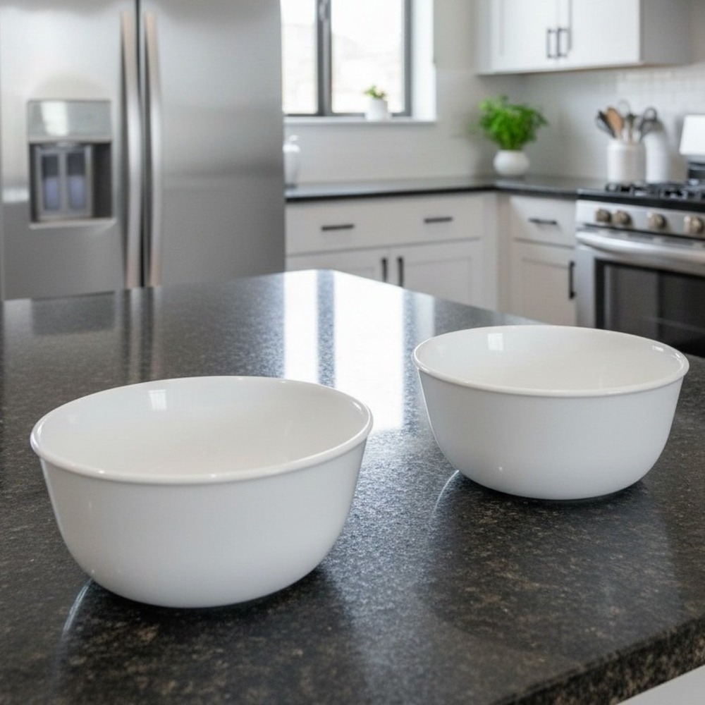 Corelle Vitrelle Cereal Bowls, Set of 2, Winter Frost White, Vintage Dinnerware